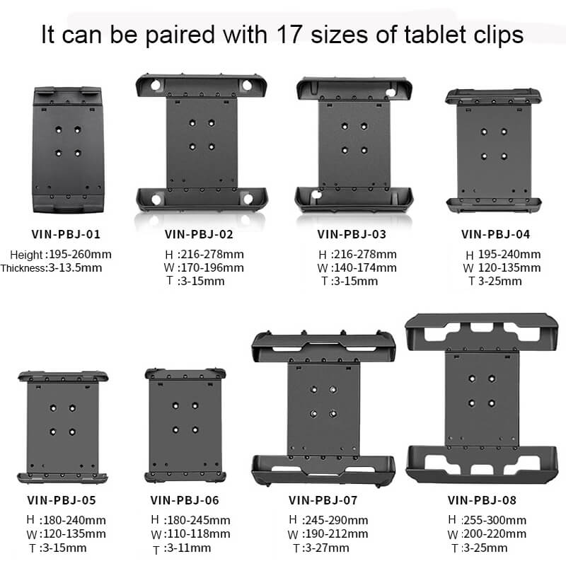 Suporte para tablet veicular de diferentes tamanhos